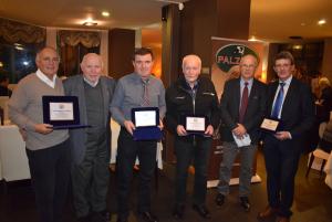 Nella foto i premiati della serata: da sinistra Teodimiro Di Sabato, Pippo Fallarini, Graziano Monzani, Ugo Manini, Giorgio Medina e Marco Luigi Vicario